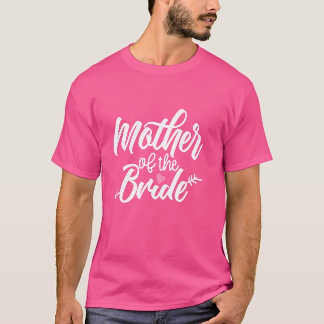 Mutter von Bride Wedding Bachelorette Brautparty T-Shirt (Vorderseite)