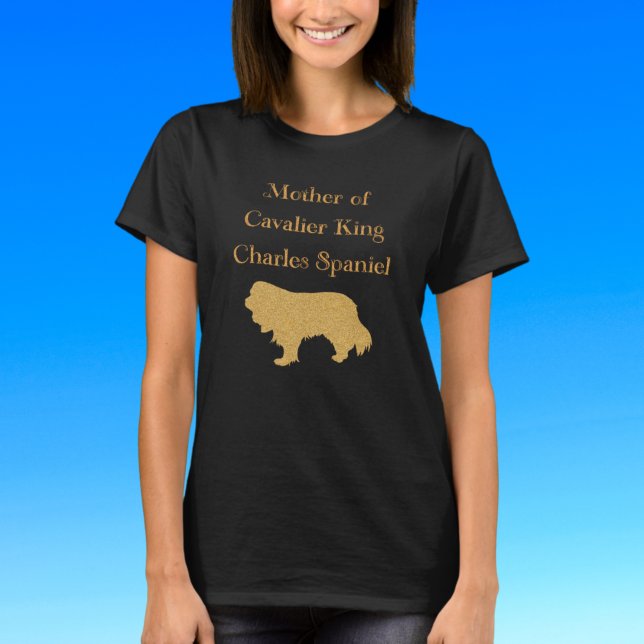 Mutter von Cavalier King Charles Spaniel Gold T-Shirt (Von Creator hochgeladen)