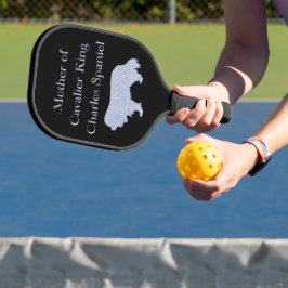 Mutter von Cavalier King Charles Spaniel Silver Pickleball Schläger