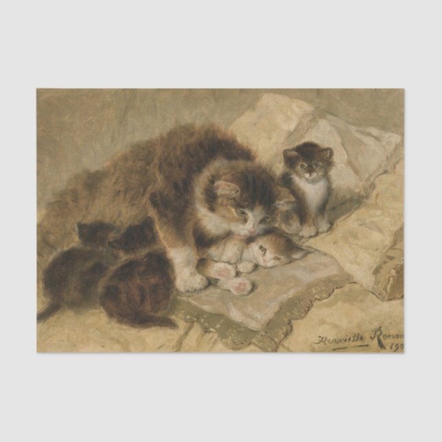 Mutter von Henriette Ronner-Knip Seidenpapier (Vorderseite)