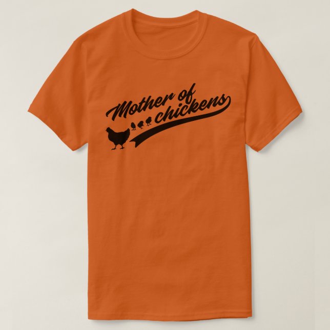Mutter von Hühnern Funny Chicken Geschenk Hühnchen T-Shirt (Design vorne)