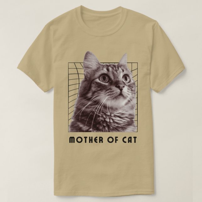 Mutter von Katze T-Shirt (Design vorne)