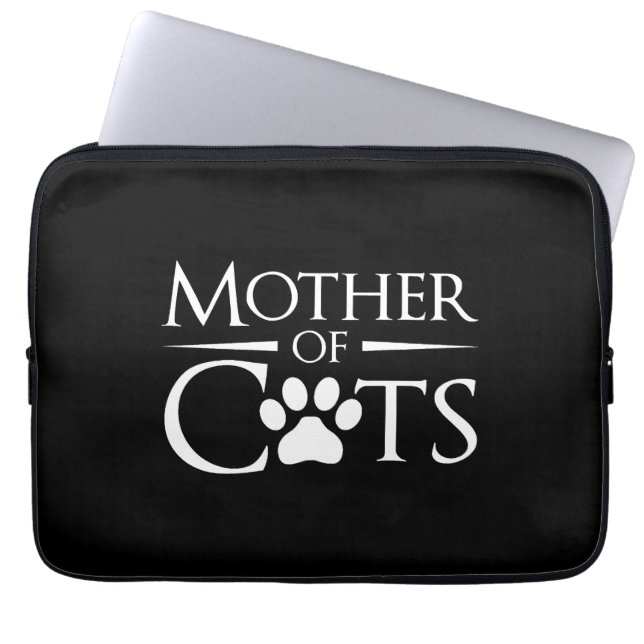 Mutter von Katzen Laptopschutzhülle (Vorderseite)