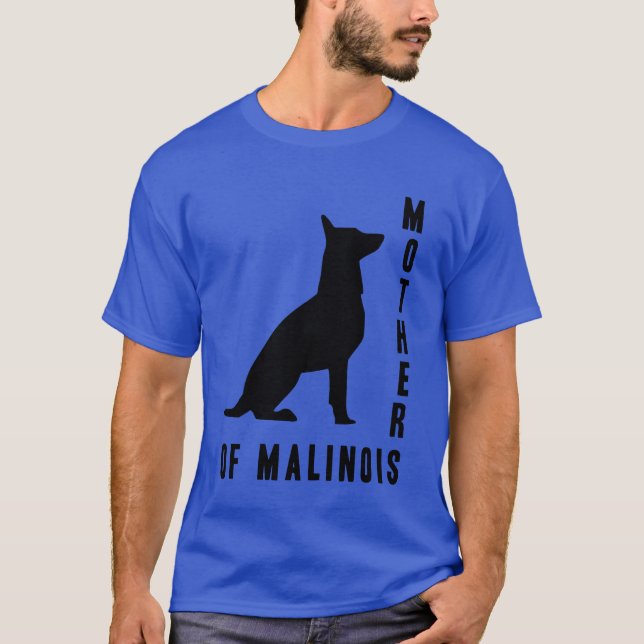 Mutter von Malinois Retro T-Shirt (Vorderseite)
