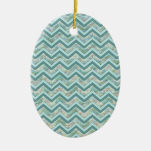 Mutter von Pearl Aquamarin ZigZag Keramikornament