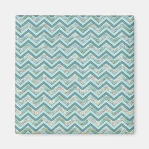 Mutter von Pearl Aquamarin ZigZag Magnet