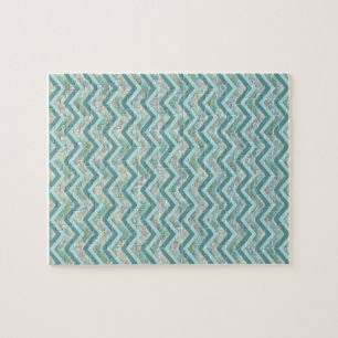 Mutter von Pearl Aquamarin ZigZag Puzzle