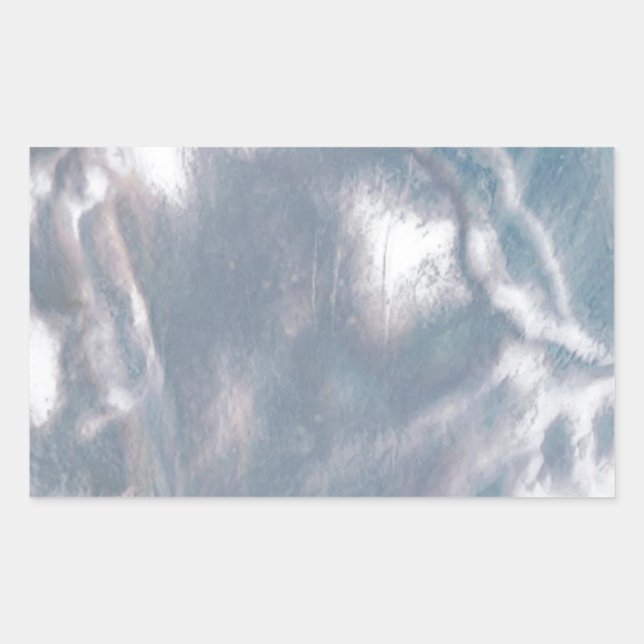 Mutter von Pearl-Blue Rechteckiger Aufkleber (Vorderseite)