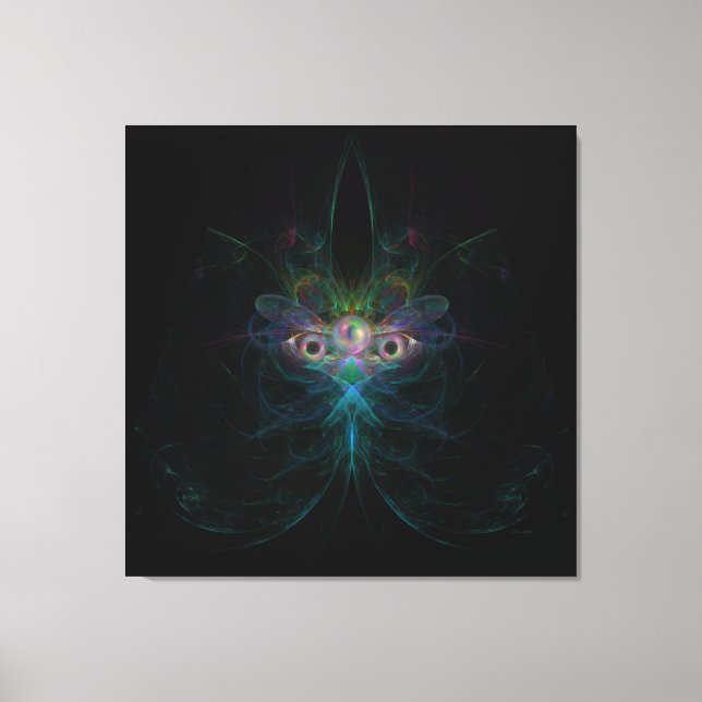 Mutter von Pearl Butterfly Angel Mardi Gras Maske Leinwanddruck (Vorderseite)