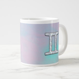 Mutter von Pearl Gemini Zodiac Symbol Jumbo-Tasse