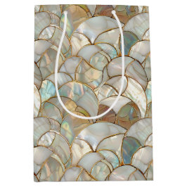 Mutter von Pearl Gold Accent Mosaic Style Mittlere Geschenktüte