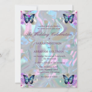 Mutter von Pearl Iridescent Elegant Wedding Einladung