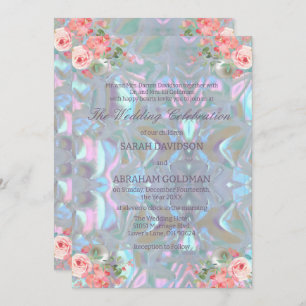 Mutter von Pearl Iridescent Elegant Wedding Einladung