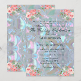 Mutter von Pearl Iridescent Elegant Wedding Invita Einladung