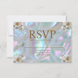 Mutter von Pearl Iridescent RSVP Cards Einladung