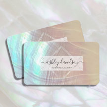 Mutter von Pearl Iridescent Seashell Business Card