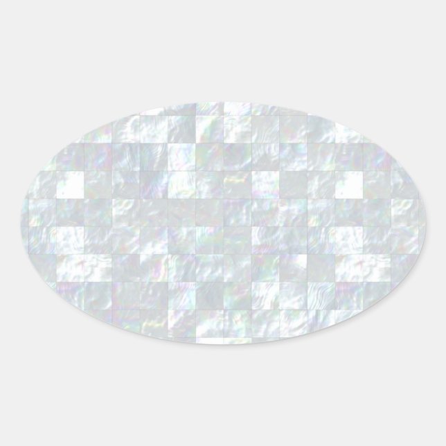 Mutter von Pearl Mosaic Ovaler Aufkleber (Vorderseite)