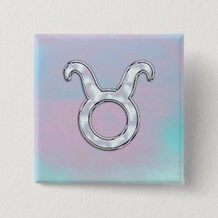 Mutter von Pearl Nacre Style Taurus Zeichen Button