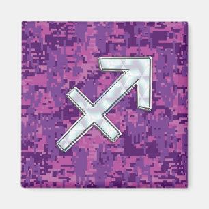 Mutter von Pearl Sagittarius Symbol Fuchsia Camouf Magnet