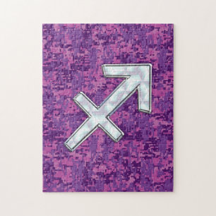Mutter von Pearl Sagittarius Symbol Fuchsia Camouf Puzzle