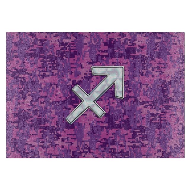 Mutter von Pearl Sagittarius Symbol Fuchsia Camouf Schneidebrett (Vorderseite)