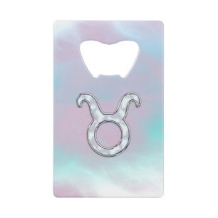 Mutter von Pearl Style Taurus Zodiac Horoskop Kreditkarten Flaschenöffner