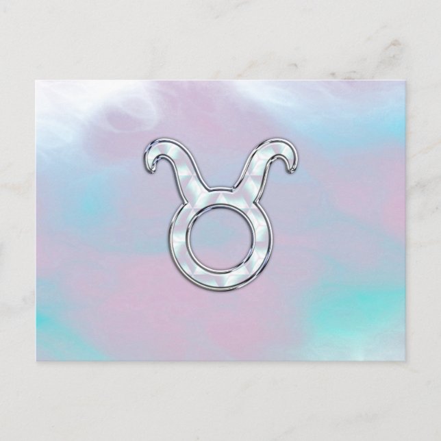 Mutter von Pearl Style Taurus Zodiac Horoskop Postkarte (Vorderseite)
