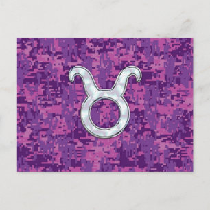 Mutter von Pearl Taurus Zodiac Sign auf der digita Postkarte