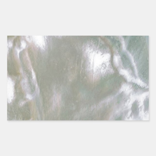 Mutter von Pearl White Rechteckiger Aufkleber (Vorderseite)