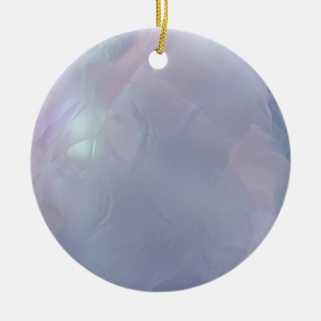 Mutter von Perl Effect Round Keramik Ornamente (Vorne)