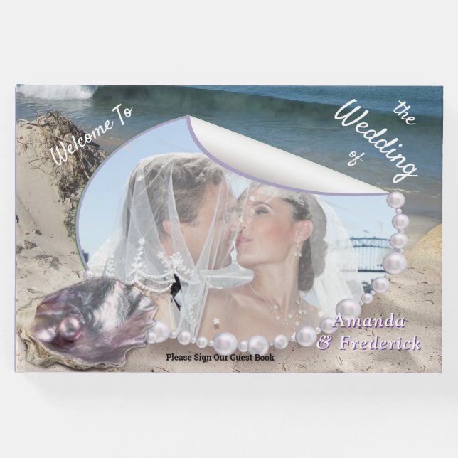 Mutter von Perlen Merged wie Liquid Wirbel Gästebuch (Vorderseite)