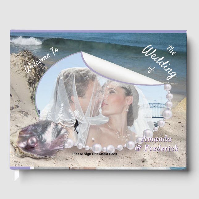 Mutter von Perlen Merged wie Liquid Wirbel Gästebuch (Vorderseite)