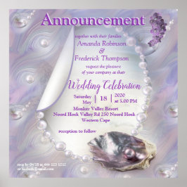 Mutter von Perlen Merged wie Liquid Wirbel Poster