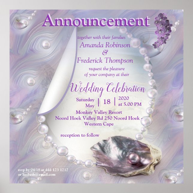 Mutter von Perlen Merged wie Liquid Wirbel Poster (Vorne)