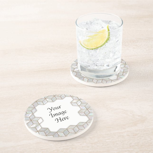 Mutter von Perlkacheln Getränkeuntersetzer (Seite)