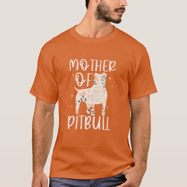 Mutter von Pitbull-Freunden T-Shirt (Vorderseite)
