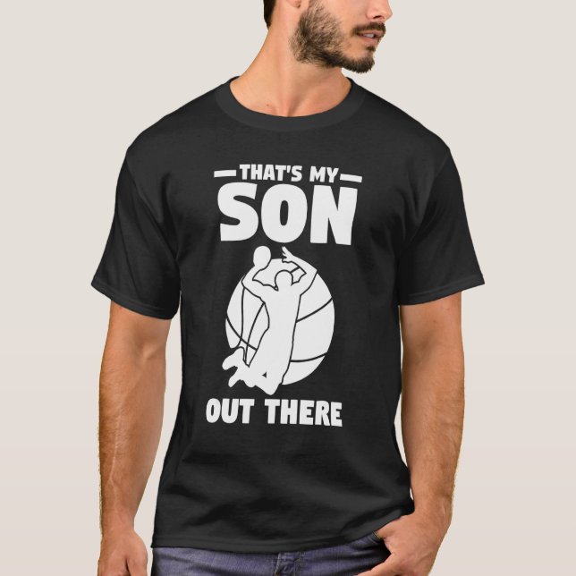 Mutter von Son Vater Mama Basketball T-Shirt (Vorderseite)