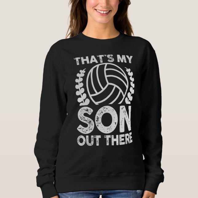Mutter von Son Vater Mama Volleyball Sweatshirt (Vorderseite)