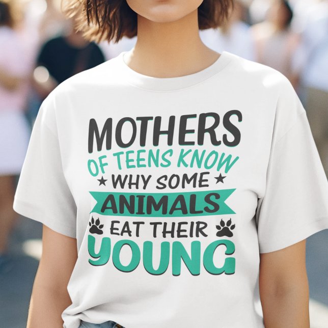 Mutter von Teens lustiger sarkastischer ironischer T-Shirt (Von Creator hochgeladen)
