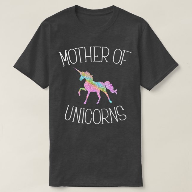 Mutter von Unicorns T T-Shirt (Design vorne)