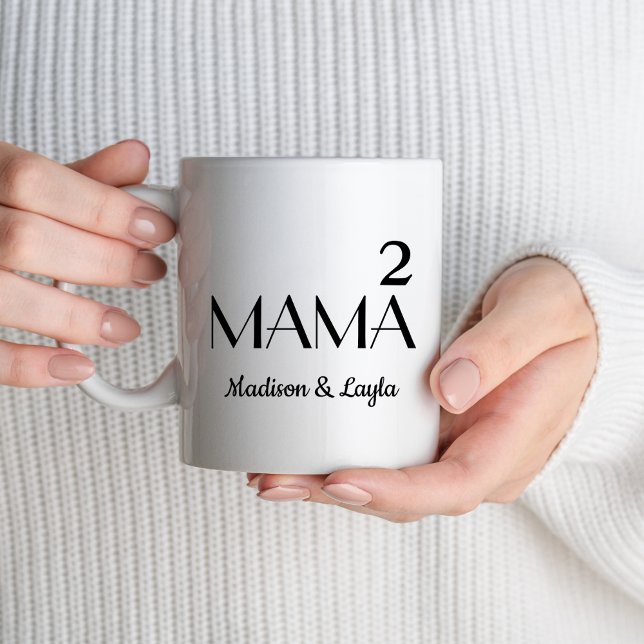 Mutter von zwei Zwillingen Mama Mama von 2 Kinderm Tasse (Von Creator hochgeladen)