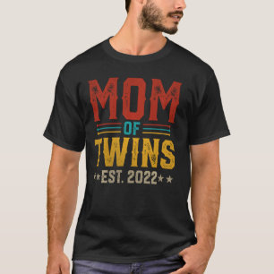 Mutter von Zwillingen 2022 Retro Vintage Zwillings T-Shirt