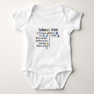 Mutter vs Vater Erziehungs Vergleich Baby Strampler