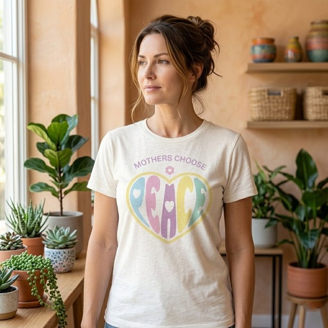 Mütter wählen Friedensherz Tri-Blend Shirt (Von Creator hochgeladen)