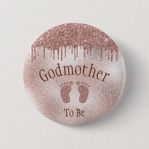 Mütter werden Baby Dusche pink Girl Babyfütterung Button