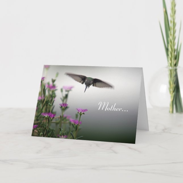 Mutter... wie ein Hummingvogel Karte (Vorderseite)