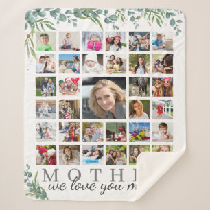 MUTTER Wir Liebe Sie 33 Foto Collage botanisch Sherpadecke