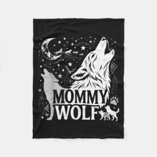 Mutter Wolf Geschenke passende Familie Stamm Wölfe Fleecedecke