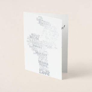 Mutter Word Art Folienkarte