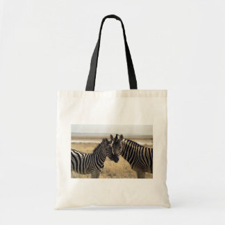 Mutter Zebra und junger Zebra Tragetasche